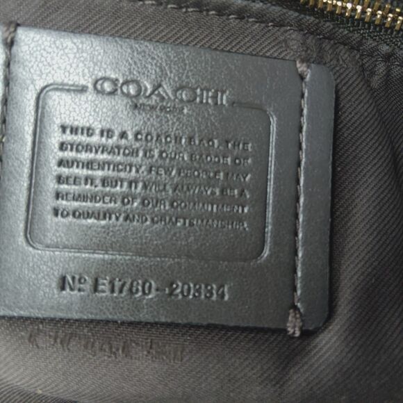 Coach Eddie Shoulder Bag 42 Buffalo Embossed Leather & Suede Brown Style #20334 - Picture 8 of 13